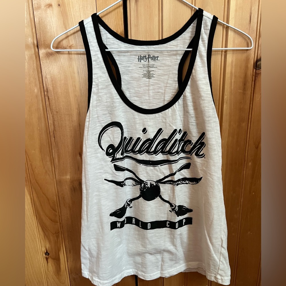 Harry Potter Quidditch White and Black Tank Top